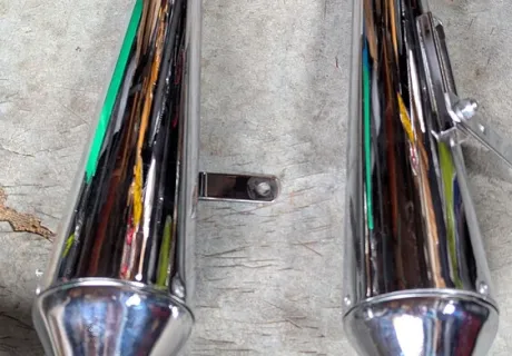 Motorcycle exhausts. Universal fitting.