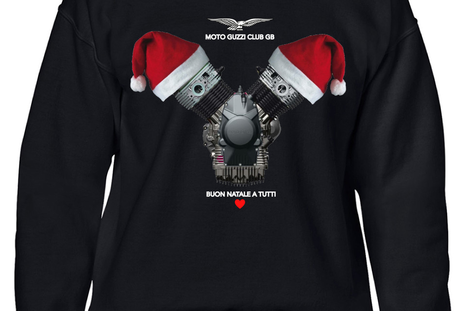 CLUB GB Festive Sweatshirt V Twin Buon Natale a Tutti